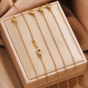 Cadena de Extensión con Cierre de Langosta |   Extensor de Etiqueta de Acero Inoxidable con Baño de Oro PVD de 18K para Pulseras y Collares, Ideal para Creación de Joyería DIY - Product Image 4