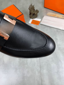 Chaussures Oxford en cuir pleine fleur avec semelle intermédiaire en caoutchouc, semelle extérieure en caoutchouc et doublure en tissu toutes saisons, en caoutchouc moussé/latex. - Product Image 6