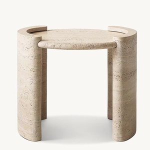 HZX Table basse en tavertine personnalisée Table à manger moderne de style romain Dessus de table en tavertine Marbre de travertin naturel rectangulaire - Product Image 5