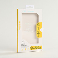 Boîte d'emballage personnalisée pour étui de téléphone portable avec fenêtre transparente, finition brillante/mate, gaufrage, recyclable, taille et couleur personnalisables pour