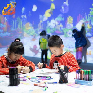 Parc d'attractions intérieur réel <span class=keywords><strong>film</strong></span> de projection <span class=keywords><strong>interactif</strong></span> peinture jeux de mur - Product Image 2