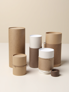 Cilindro de Cartón Kraft Biodegradable Ecológico Personalizado, Reciclable, con Estampado Evanescente, para Granos de Café - Product Image 5