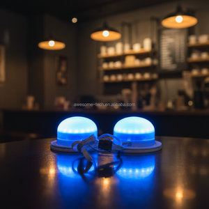 Lumière <span class=keywords><strong>LED</strong></span> RGBW sans fil <span class=keywords><strong>sous</strong></span> table, design contemporain pour hôtels, matériau ABS, télécommande pour mobilier de bar - Product Image 4