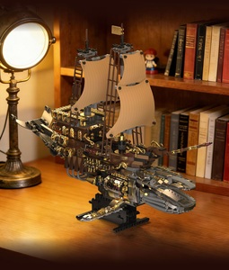 Kit de construction de bateau <span class=keywords><strong>à</strong></span> voile en plastique de 2284 pièces, modèle de bateau <span class=keywords><strong>à</strong></span> voile, jouet pour enfants, Mayflower, ensemble de blocs de construction de bateau historique - Product Image 3