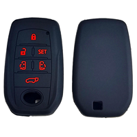 Coque de protection de clé en silicone à 3 boutons pour Toyota Hilux Land Cruiser Riez Rav4 Prado Innova 86 Accessoire de protection de clé de voiture