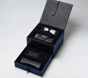 Caja de Embalaje para Gafas de Sol, Ecológica, de Materiales Reciclados, con Logotipo Personalizado, de Papel Rígido de Lujo, Reutilizable, Portátil y Protectora - Product Image 4