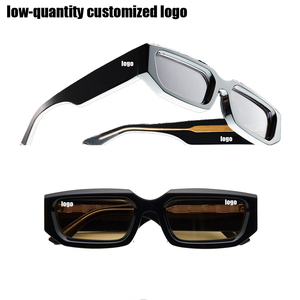 Gafas de Sol Retro Polarizadas con Montura Rectangular de Acetato, Protección UV400, Diseño de Marca para Hombre y Mujer, Logotipo Personalizado - Product Image 1
