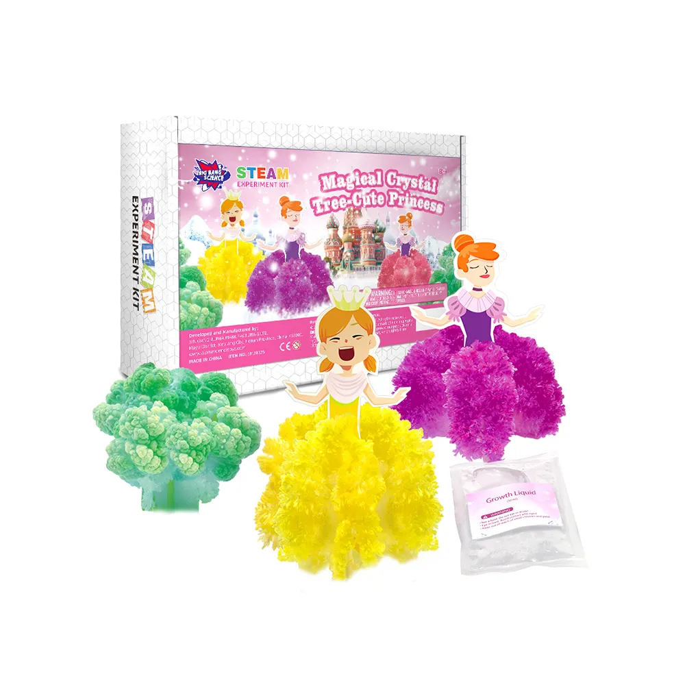 Colorato 3 in 1 Kit di scienza di cristallo di natale Kit di arte artigianale albero di cristallo magico bambino fai da te giocattolo per bambini ragazze regalo