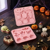 Moule à bonbons en silicone SILIKOLOVE Factory, 8 cavités, forme fantôme d'Halloween, LFGB Platinum, sans BPA, 100% silicone de qualité alimentaire