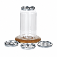 202 #   Wegwerp 330ml koude drankenblikje Kerstmis 650ml drankenfles 500ml PET plastic drankenblikje voor ijsthee sap afhaal