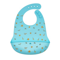 Bavoirs en silicone pour bébé, bavoirs avec poche récupératrice de nourriture pour filles, garçons et tout-petits, sans BPA, imperméables, doux et durables