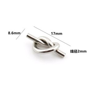 Composants de bijoux en acier inoxydable en forme de nœud cœur pour bracelets et colliers DIY, style OL tendance, finition lisse - Product Image 2