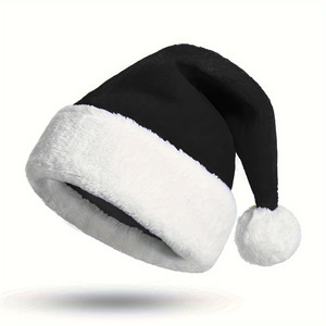 Cappello Natalizio Esagonale in Peluche Corto Colorato, Decorazioni Natalizie Regalo Rosso Blu Viola Caffè <span class=keywords><strong>Giallo</strong></span> - Product Image 5