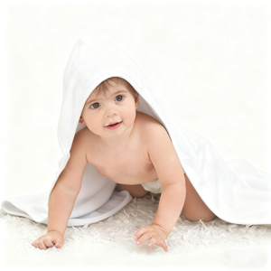 Serviettes de bain pour bébé en bambou 100% personnalisées avec capuche, cape de bain pour tout-petit, robe de bain, couverture enveloppante pour nouveau-né, absorbante, robe de bain à capuche - Product Image 1