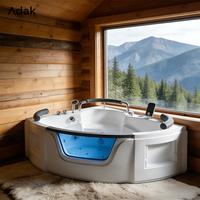 Bain à remous rectangulaire moderne en acrylique de qualité supérieure, portable, pour intérieur, avec 22 jets de massage combinés (personnalisable pour 4-5 personnes)