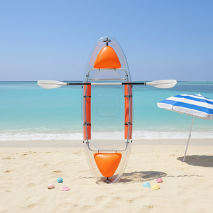 Kayak de pêche transparent monoplace en ABS PC, pour une personne, utilisation en mer et en <span class=keywords><strong>rivière</strong></span>, bateau de loisirs pour eaux vives, garantie 1 an - Product Image 2