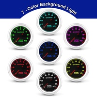 Harga Pabrik Terlaris Tachometer Modifikasi Mobil 2'' 52mm 0-10.000 RPM dengan Motor Stepper 7 Warna Lampu Latar 12V