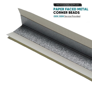 Protectores de Esquinas Exteriores de Metal con Revestimiento de Papel, Adecuados para Proyectos de Construcción o Renovación para Reforzar Esquinas Dañadas - Product Image 1