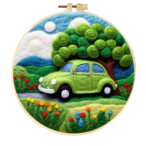Patrón de Fieltro de Algodón con Diseño de Flores, Animales y Paisajes, Hecho a Mano para Crochet, Bordado y Manualidades, Decoración del Hogar, Marca XIXI - Product Image 4