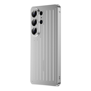 Coque de téléphone portable en alliage d'aluminium antichoc avec motif de bagage magnétique de la série Alloy Travel et cadre givré pour S26 Ultra - Product Image 1