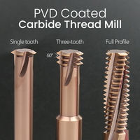 Full-Form Thread Mill Solid Carbide PVD Coated Full Profile Thread Milling Cutter for Precision Nut and Fastener Thread