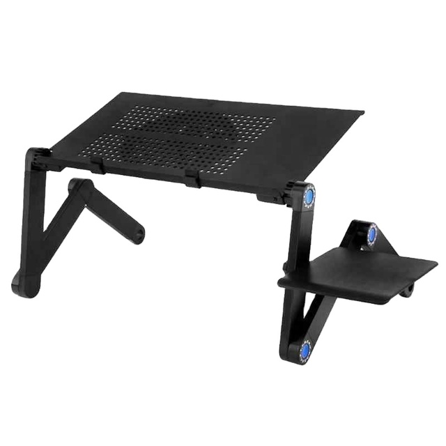 Two Fan Laptop Desks Portable Foldable Adjustable Folding Table Laptop Desk Stand Mesa Para Notebook Table Vented Stand Bed