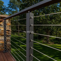 YL METAL Garde-corps en câble métallique de haute qualité en acier inoxydable pour escaliers, balcons, terrasses et poteaux