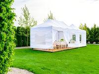 Tente de réception extérieure robuste de style européen, blanche, imperméable en PVC, pour mariage, fête, événement commercial, location