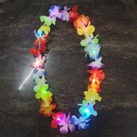 Fête hawaïenne Light Up Flower Collier Guirlande Guirlande Led Hawaiian Lei Collier Fleur