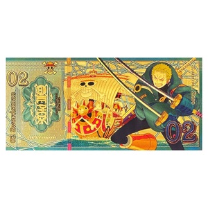 Carte de collection de billets de banque japonais à l'effigie de l'épée de l'Anime Pirate, avec feuille d'or, 8 designs, cadeau de collection - Product Image 2