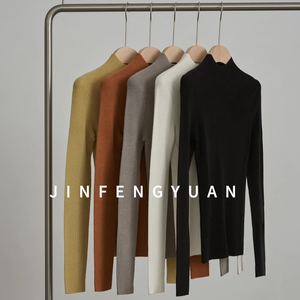 Áo len cao cấp chất liệu len, cổ bán cao, màu trơn, ôm dáng, dành cho nữ - Product Image 6