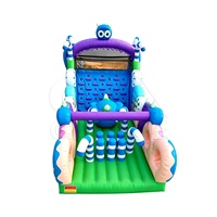 Parcours d'obstacles gonflable commercial Candy Monster avec toboggan pour location, aire de jeux gonflable sur le thème des beignets pour événements et fêtes d'enfants