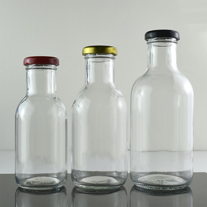 <span class=keywords><strong>Moins</strong></span> <span class=keywords><strong>cher</strong></span> 250ml 350ml 500ml Bouteille de jus en verre ronde 8OZ 12OZ 16OZ Bouteille de sauce en verre hermétique avec bouchon à vis - Product Image 3