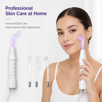 IFINE Soins Personnels, Baguette Faciale Haute Fréquence 20W, Thérapie à l'Ozone Portable, Darsonval Néon Argon 4-en-1, Électrode en Verre