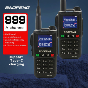วิทยุสื่อสารแบบอนาล็อก UV-18H ชาร์จผ่านพอร์ต Type-C ปรับความถี่ได้ด้วยปุ่มเดียว สำหรับการเดินทางด้วยรถยนต์ สถานีเคลื่อนที่ VHF/UHF มาตรฐาน IPX-1 กำลังส่ง 5 วัตต์ ได้รับการรับรองจาก FCC - Product Image 1
