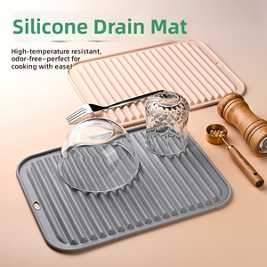 <b>Silicone</b> Drainage <b>Mat</b>, Table Heat-Resistant <b>Mat</b>, Non-Slip and Anti-Scald Table Pad, Kitchen Storage <b>Mat</b>, Clay Pot <b>Mat</b> Price - Product Image 2