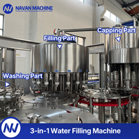 NAVAN XGF18-18-6 Distributeur d'eau et de boissons électrique 3-en-1 entièrement automatique avec pompe à moteur PLC, bouteille en plastique, multifonctionnel, garantie 1 an
