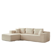 Ensemble de canapé en tissu velours côtelé personnalisable pour 2 personnes Dossier confortable en mousse compressée Unique Hôtel Salon Villa Visionnage de films
