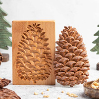 Moules à biscuits en bois sculpté écologique, 4 pièces, pour le pain moulure, DIY, Parent-enfant, pour la cuisson