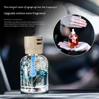 DM Wiachnn/Huixiu Flüssiges Aromatherapie-Parfüm Auto-Duftspender Langanhaltender Duft USB-Betrieben Glasmaterial Holzabdeckung Mittelstück