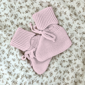 Kaus kaki rajut bayi laki-laki perempuan baru lahir lembut katun organik warna polos kustom kaus kaki musim dingin bayi - Product Image 4