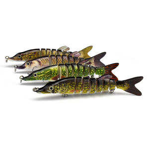 Nouvelles leurres de pêche, appâts durs articulés en 8 segments, leurres pour brochet, muskie, walleye, swimbait, wobblers réalistes, matériel de pêche pour brochet - Product Image 1