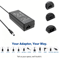 Adaptateur secteur industriel MYIXI 75W 230V vers 24V/19V/12V 4.7A 3A KC avec prise EU, prise DC 2.5mm, 4 broches DIN, pour moniteur LCD, PC, en matériau plastique
