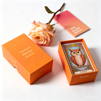 Jeu de cartes de tarot en feuille d'or, 78 cartes avec guide en anglais, coffret cadeau inclus, vente en gros et logo personnalisé