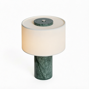 Lámpara de Mesa de Mármol de Lujo con Pantalla de Tela |   Lámpara de Noche Moderna Decorativa para Sala de Estar y Dormitorio - Product Image 6