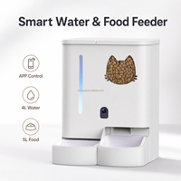 Distributeur automatique de nourriture pour animaux de compagnie avec commande par application Wifi, minuterie, enregistrement vocal, charge type C, distributeur d'eau et de nourriture pour chats et chiens, mangeoire intelligente pour animaux de compagnie