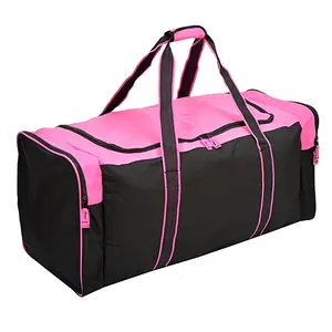 Girls Youth Team Ice Pink Canvas Hockey Equipment Gear Duffle Bag