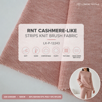 RNT Bandes respirantes en tricot imitation cachemire 30%R 57%P 13%N 220GSM 169cm pour pantalons de loisirs printemps-automne en maille côtelée pour filles