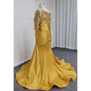 Robe <span class=keywords><strong>de</strong></span> Soirée <span class=keywords><strong>de</strong></span> Luxe Queens Dorée, Taille Plus, Mère <span class=keywords><strong>de</strong></span> <span class=keywords><strong>la</strong></span> Mariée, Mariage Élégant, Broderie <span class=keywords><strong>de</strong></span> Perles - Product Image 6