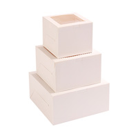 Boîtes à gâteaux personnalisées en gros, esthétiques, personnalisables, carrées, pliables, jetables, de qualité alimentaire, en carton blanc, marque Yafeng